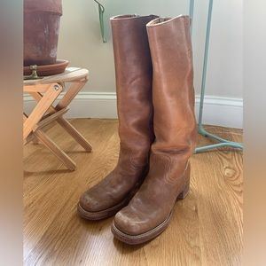 Vintage Frye Black Label Campus Boots, size 7